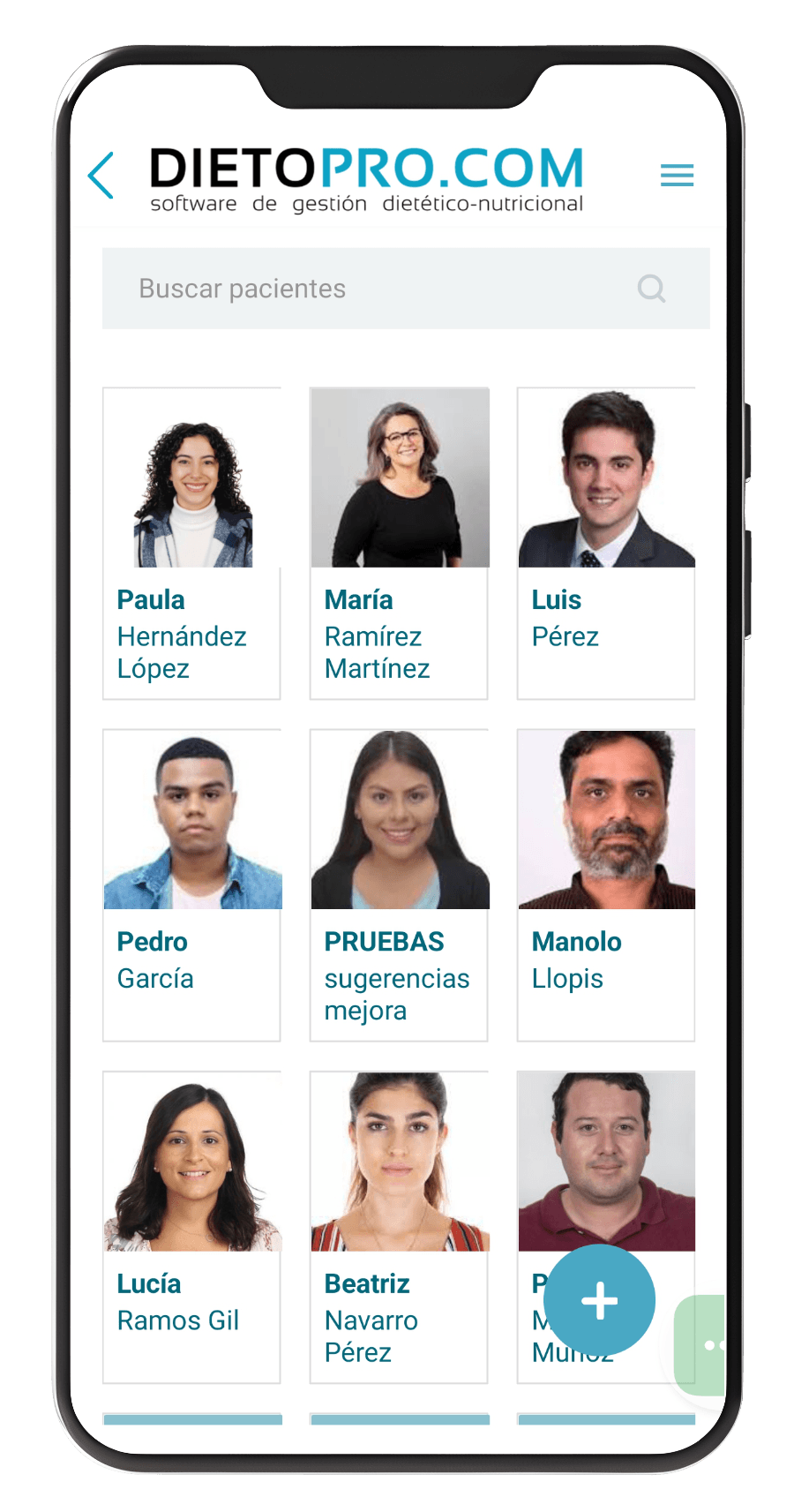 Listado de pacientes