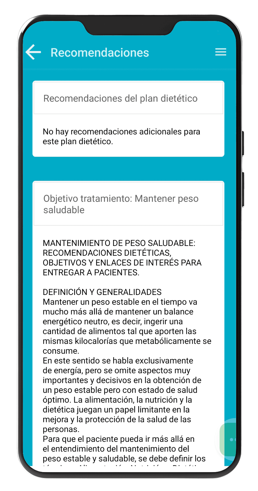 Recomendaciones dietéticas personalizadas